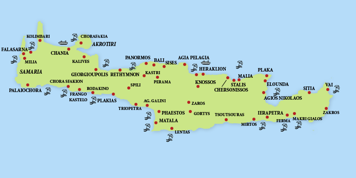 Athen Inseln Karte